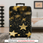 1-Piece Glitter Starry Night Sky Galaxy Cosmic Universe  Suitcase Luggage Cover, Stretch Protective Sleeve