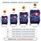 1-Piece Cosmic Galaxy Space Universe Planet Star  Suitcase Luggage Cover, Stretch Protective Sleeve