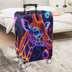 1-Piece Graffiti Giraffe Colorful Cosmic Art Vibrant  Suitcase Luggage Cover, Stretch Protective Sleeve