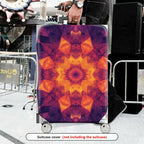 1-Piece Geometric Colorful Kaleidoscope Abstract Vibrant  Suitcase Luggage Cover, Stretch Protective Sleeve