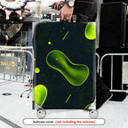 1-Piece Green Abstract  Pattern Cosmic Artistic Travel  Suitcase Luggage Cover, Stretch Protective Sleeve