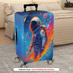 1-Piece Astronaut Space Galaxy Stars Cosmic  Suitcase Luggage Cover, Stretch Protective Sleeve