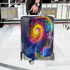 1-Piece Colorful Spiral Galaxy Abstract Cosmic Pattern  Suitcase Luggage Cover, Stretch Protective Sleeve