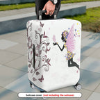 1-Piece Fairy Butterfly Floral Fantasy Elegant Artistic  Suitcase Luggage Cover, Stretch Protective Sleeve
