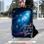 1-Piece Galaxy Stars Space Astronaut Planet Cosmic  Suitcase Luggage Cover, Stretch Protective Sleeve