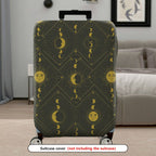 1-Piece Moon Sun Star Galaxy Mystic Geometric  Suitcase Luggage Cover, Stretch Protective Sleeve