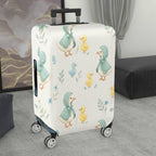 1-Piece Duckling Floral Pastel Cute Animal  Suitcase Luggage Cover, Stretch Protective Sleeve
