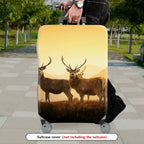 1-Piece Elegant Deer Mountain Nature Landscape Wildlife Sunlight  Suitcase Luggage Cover, Stretch Protective Sleeve