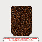 1-Piece Coffee Bean Espresso Pattern Travel Holiday Vacation  Suitcase Luggage Cover, Stretch Protective Sleeve