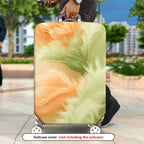 1-Piece Abstract Feather Pattern Pastel Art Style Vibrant  Suitcase Luggage Cover, Stretch Protective Sleeve