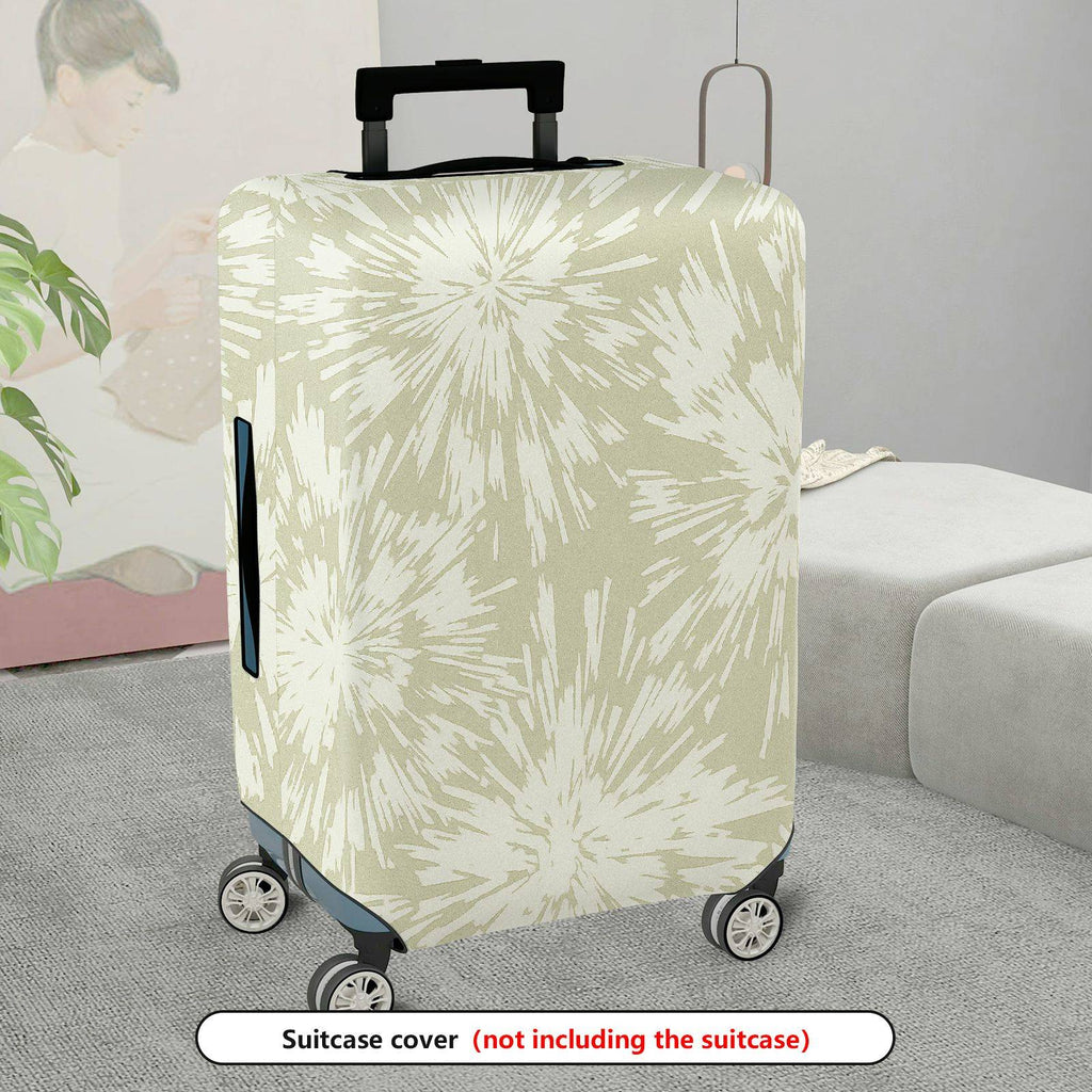 1-Piece Abstract Starburst Beige Pattern Decorative  Suitcase Luggage Cover, Stretch Protective Sleeve
