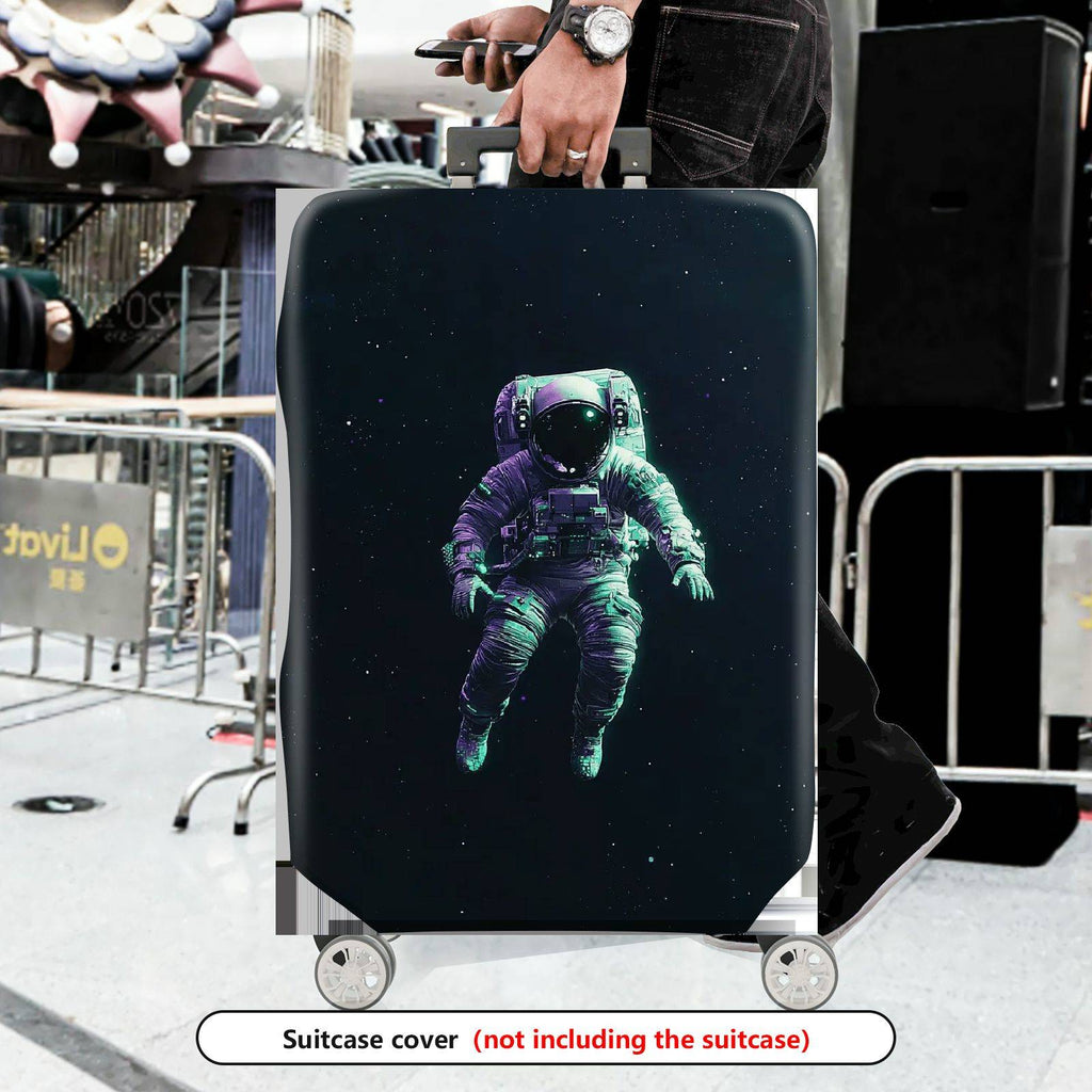 1-Piece Space Astronaut Galaxy Cosmic Universe Star  Suitcase Luggage Cover, Stretch Protective Sleeve