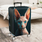 1-Piece Abstract Cat Ear Artistic Unique Creative Stylish  Suitcase Luggage Cover, Stretch Protective Sleeve