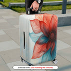 1-Piece Colorful Floral Artistic Abstract Gradient Vibrant  Suitcase Luggage Cover, Stretch Protective Sleeve