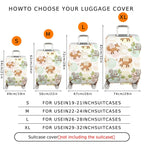 1-Piece Animal Forest Nature Fox Squirrel  Suitcase Luggage Cover, Stretch Protective Sleeve