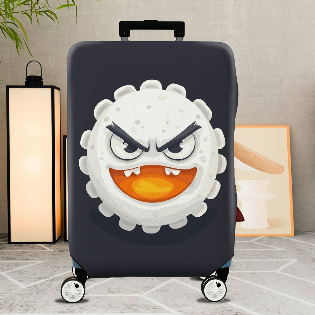 1-Piece Angry Face Humorous  Quirky Fun  Suitcase Luggage Cover, Stretch Protective Sleeve