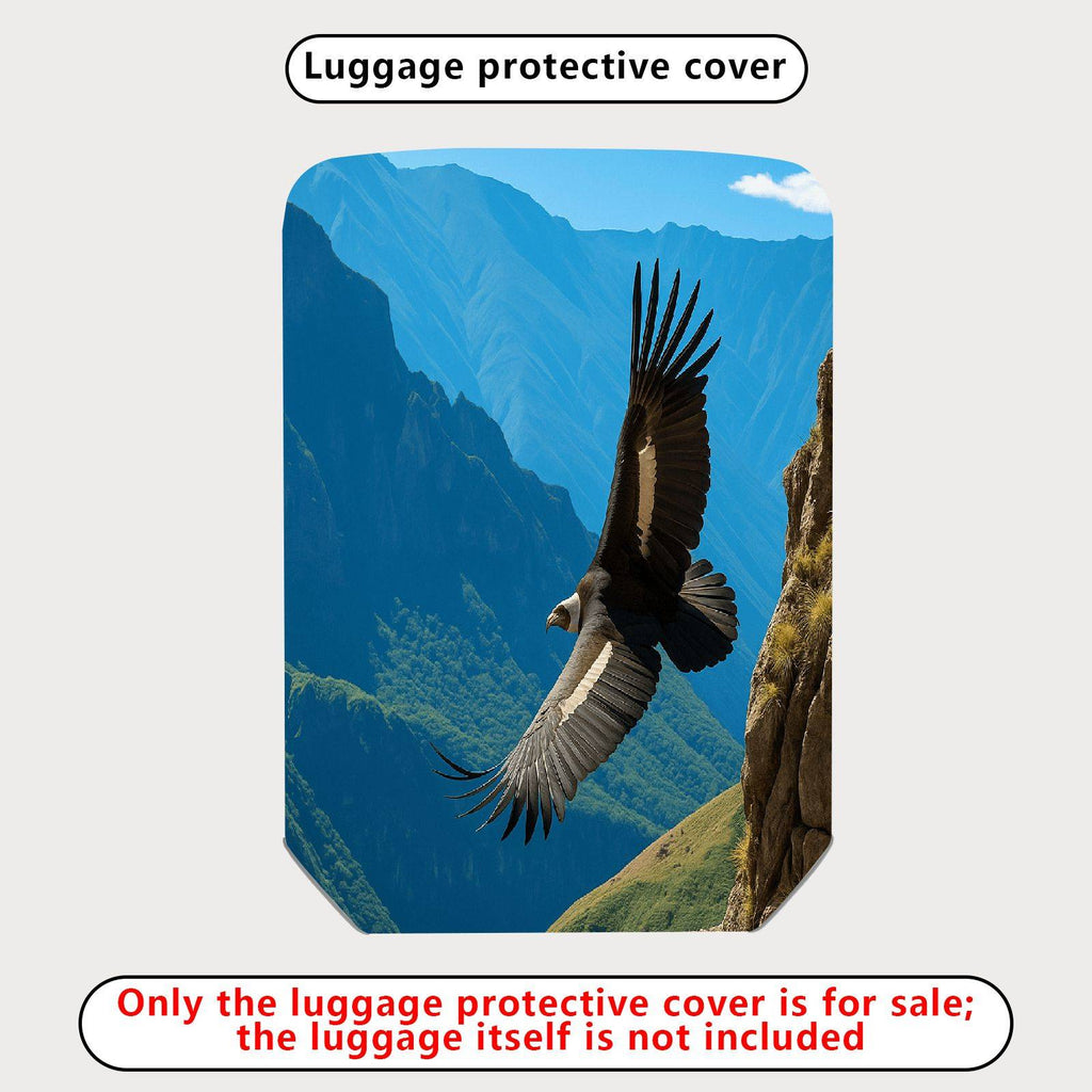 1-Piece Eagle Mountain Nature Landscape Travel Animal Wildlife  Suitcase Luggage Cover, Stretch Protective Sleeve