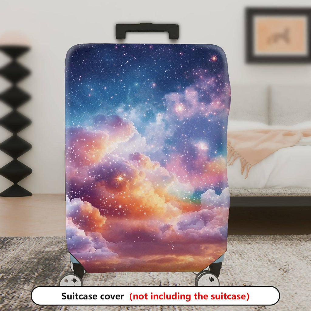 1-Piece Galaxy Stars Clouds Nebula Cosmic Space  Suitcase Luggage Cover, Stretch Protective Sleeve