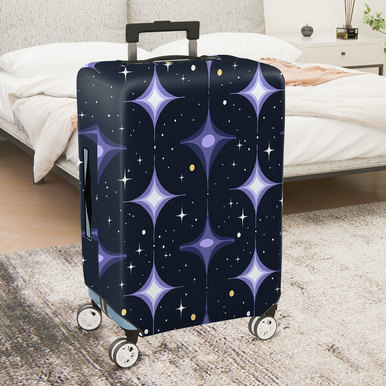 1-Piece Space Star Galaxy Constellation Celestial Cosmic  Suitcase Luggage Cover, Stretch Protective Sleeve