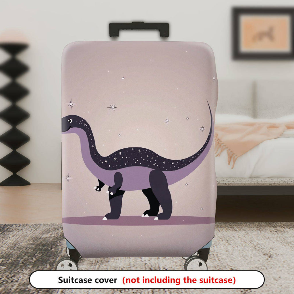 1-Piece Dinosaur Starry Gray Purple Galaxy Magic Cosmic  Suitcase Luggage Cover, Stretch Protective Sleeve