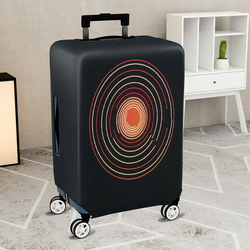 1-Piece Geometric Circular Abstract Modern Artistic Vibrant  Suitcase Luggage Cover, Stretch Protective Sleeve