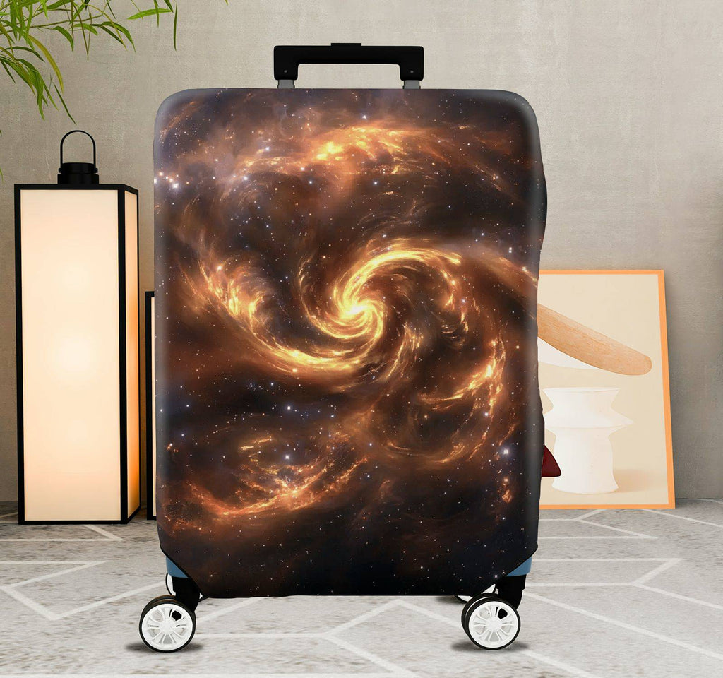 1-Piece Galaxy Nebula Space Swirl Cosmic  Suitcase Luggage Cover, Stretch Protective Sleeve