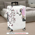 1-Piece Fairy Butterfly Floral Fantasy Elegant Artistic  Suitcase Luggage Cover, Stretch Protective Sleeve