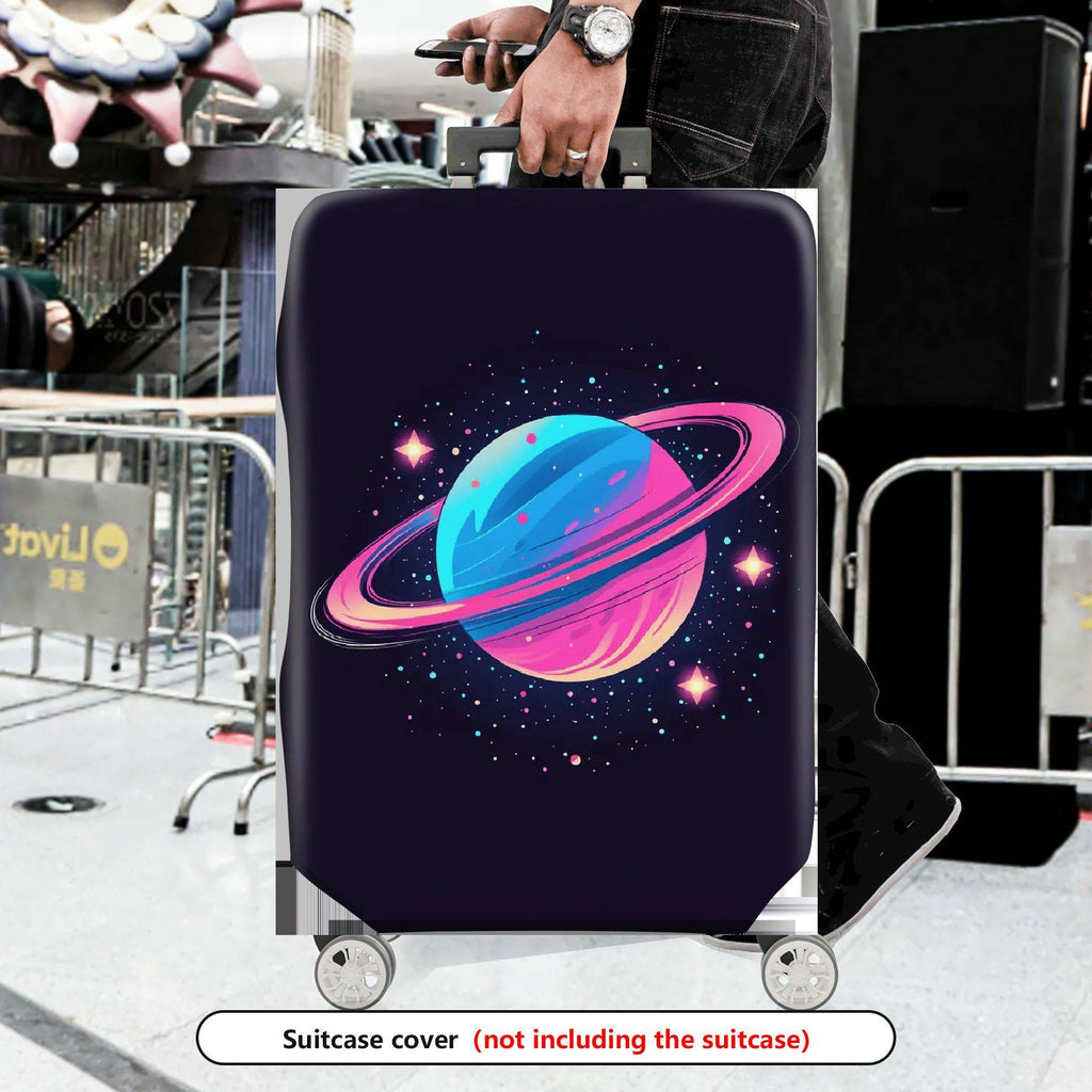 1-Piece Space Planet Star Galaxy Cosmic Astronaut  Suitcase Luggage Cover, Stretch Protective Sleeve
