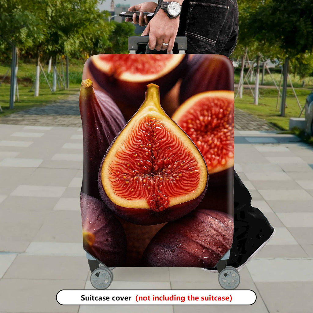 1-Piece Fruit Fig Artistic Vibrant Fresh Juicy  Suitcase Luggage Cover, Stretch Protective Sleeve