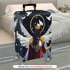 1-Piece Angel Crown Wing Feather Dove Star  Suitcase Luggage Cover, Stretch Protective Sleeve
