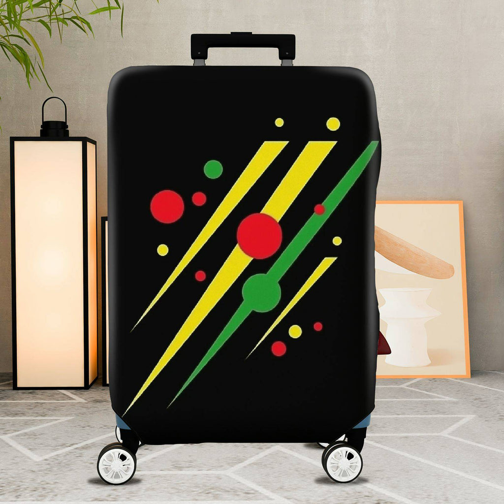 1-Piece Dots Stripes Abstract Colorful Geometric  Suitcase Luggage Cover, Stretch Protective Sleeve