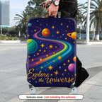 1-Piece Planet Star Galaxy Universe Cosmic Astronomy  Suitcase Luggage Cover, Stretch Protective Sleeve