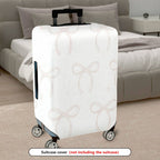 1-Piece Elegant Bow Knot Pattern Neutral Tone Simple Style Chic Look  Suitcase Luggage Cover, Stretch Protective Sleeve