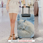 1-Piece Arctic Fox Winter Snow Forest Animal Print  Suitcase Luggage Cover, Stretch Protective Sleeve