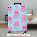 1-Piece Pink Cute  Jellyfish Sea Animal Ocean Travel  Suitcase Luggage Cover, Stretch Protective Sleeve
