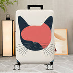 1-Piece Abstract Minimalist Art Cat Pattern Travel  Suitcase Luggage Cover, Stretch Protective Sleeve
