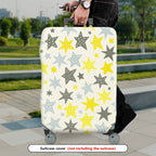 1-Piece Starry Yellow Grey White Astral Celestial Cosmic  Suitcase Luggage Cover, Stretch Protective Sleeve