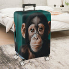 1-Piece Animal Jungle Face Ears Unique Creative  Suitcase Luggage Cover, Stretch Protective Sleeve