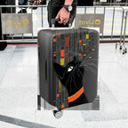 1-Piece Cat Modern Geometric Artistic Colorful  Suitcase Luggage Cover, Stretch Protective Sleeve