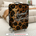 1-Piece Animal Instincts Leopard Print Wild Pattern Bold Style Travel  Suitcase Luggage Cover, Stretch Protective Sleeve