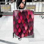 1-Piece Red Pink Geometric Abstract Modern Stylish  Suitcase Luggage Cover, Stretch Protective Sleeve