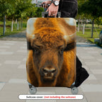 1-Piece Animal Rustic Nature Wildlife Buffalo  Suitcase Luggage Cover, Stretch Protective Sleeve