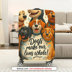 1-Piece Animal Quote Dog Paw Travel Colorful  Suitcase Luggage Cover, Stretch Protective Sleeve