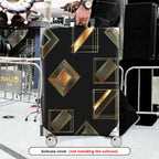 1-Piece Geometric Gold Metallic Abstract Elegant Stylish Artistic  Suitcase Luggage Cover, Stretch Protective Sleeve
