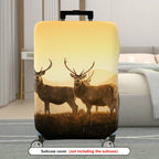 1-Piece Elegant Deer Mountain Nature Landscape Wildlife Sunlight  Suitcase Luggage Cover, Stretch Protective Sleeve