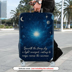 1-Piece Starry Night Cosmic Universe Galaxy Celestial Moon  Suitcase Luggage Cover, Stretch Protective Sleeve