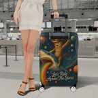 1-Piece Cosmic Cat Shark Rainbow Galaxy Spaceship  Suitcase Luggage Cover, Stretch Protective Sleeve