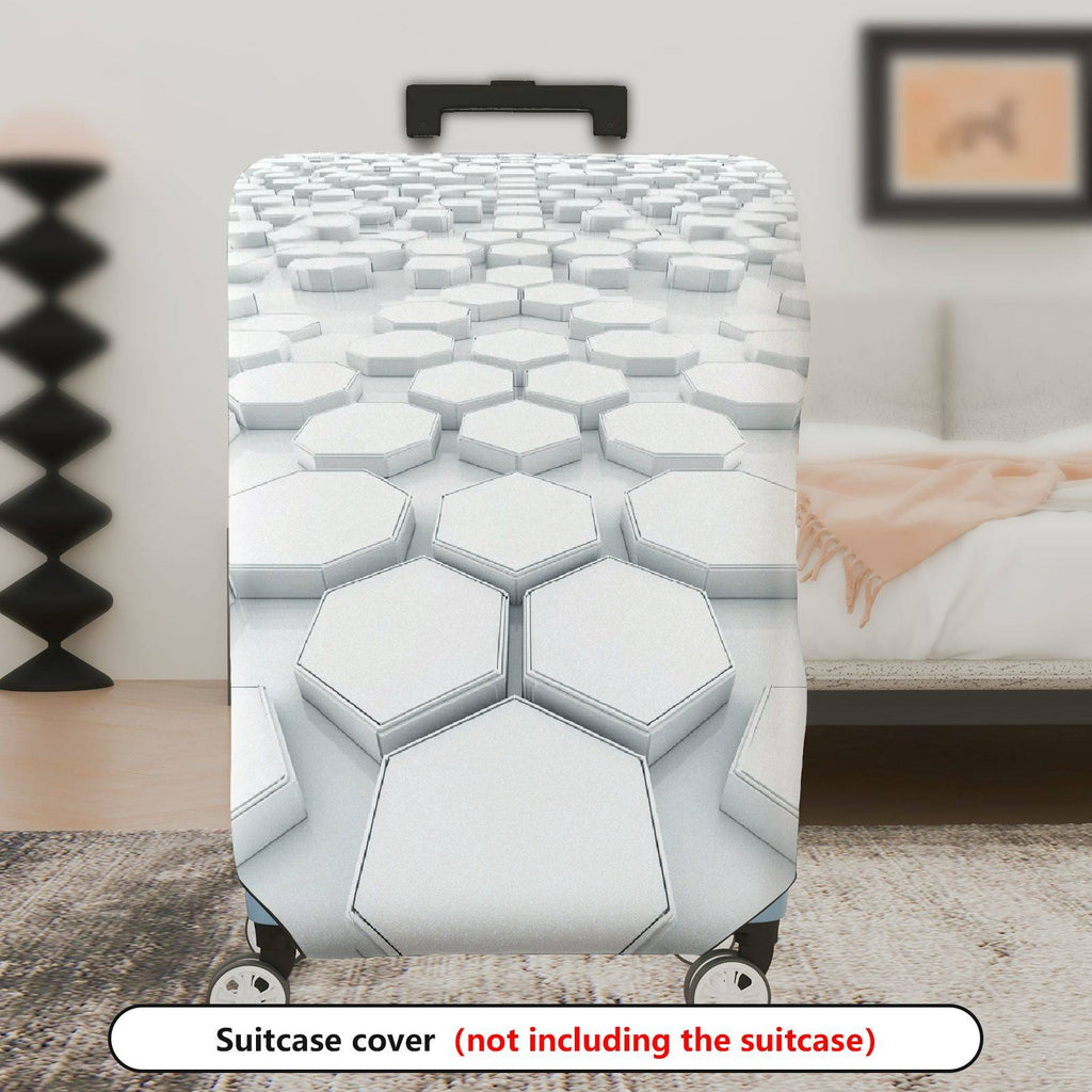 1-Piece Geometric Modern Abstract Monochrome Minimalist  Suitcase Luggage Cover, Stretch Protective Sleeve