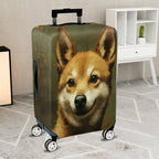 1-Piece Animal Ear Artistic Green Nature Travel  Suitcase Luggage Cover, Stretch Protective Sleeve