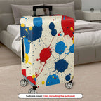 1-Piece Abstract Splatter Colorful Paint Art Pattern  Suitcase Luggage Cover, Stretch Protective Sleeve